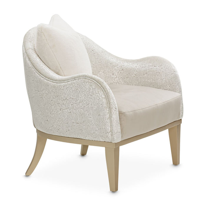 AICO Yvette Accent Chair in Porcini Medium Champagne