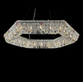 AICO Furniture Lighting Medium Hexagon18 Light Chandelier image