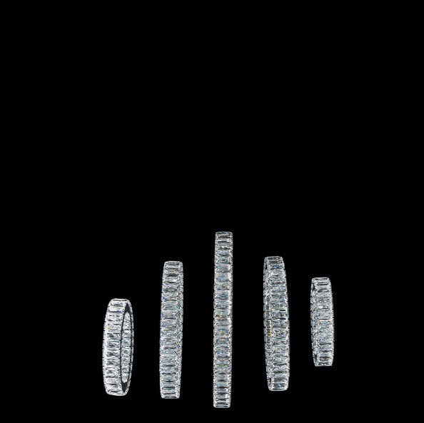 AICO Furniture Lighting Small Solar Hoops LED Chandelier image