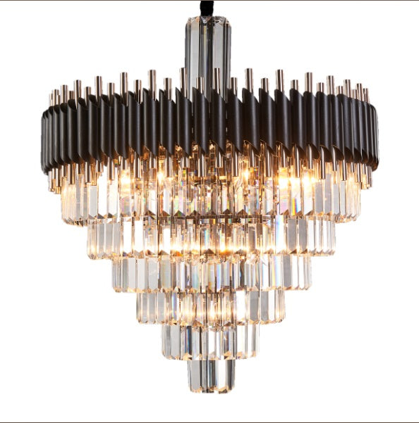 AICO Furniture Lighting Symphony Round 24 Light Chandelier in Clear image