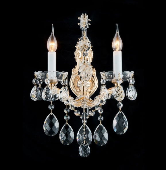 AICO Furniture Lighting La Scala 2 Light Wall Sconce in Clear image