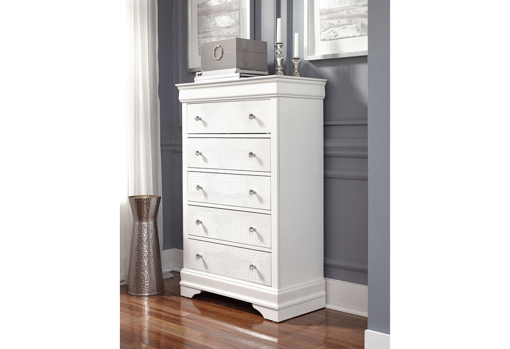 POMPEI WHITE QUEEN BED WITH LED DRESSER MIRROR AND NIGHTSTAND
