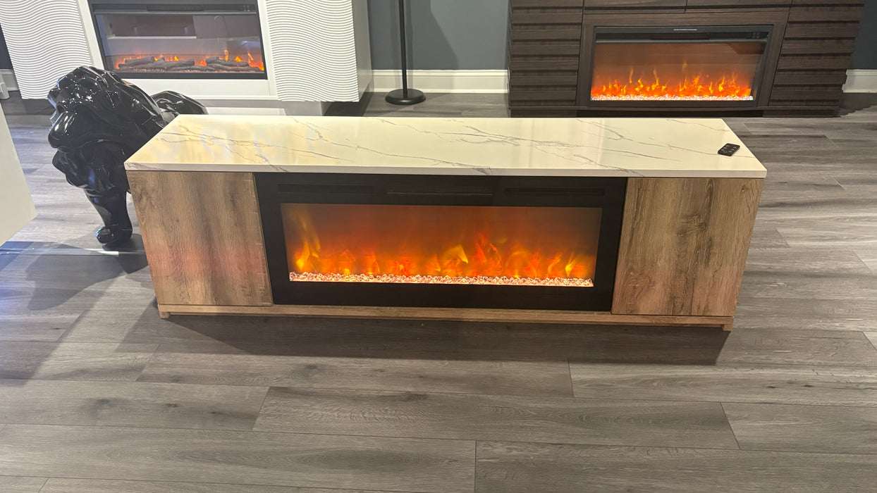 MAYA NATURAL 71" ENTERTAINMENT UNIT WITH SPEAKER