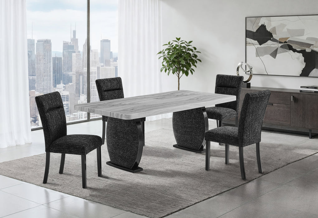 D2502 DINING TABLE AND 8 DINING CHAIRS