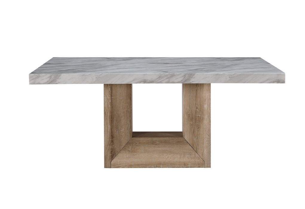 D02 NATURAL DINING TABLE + 6 D8683 DINING CHAIRS