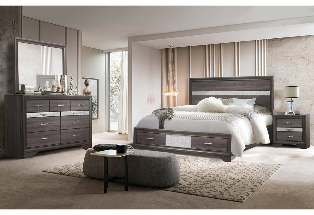 SEVILLE GREY QUEEN BED GROUP