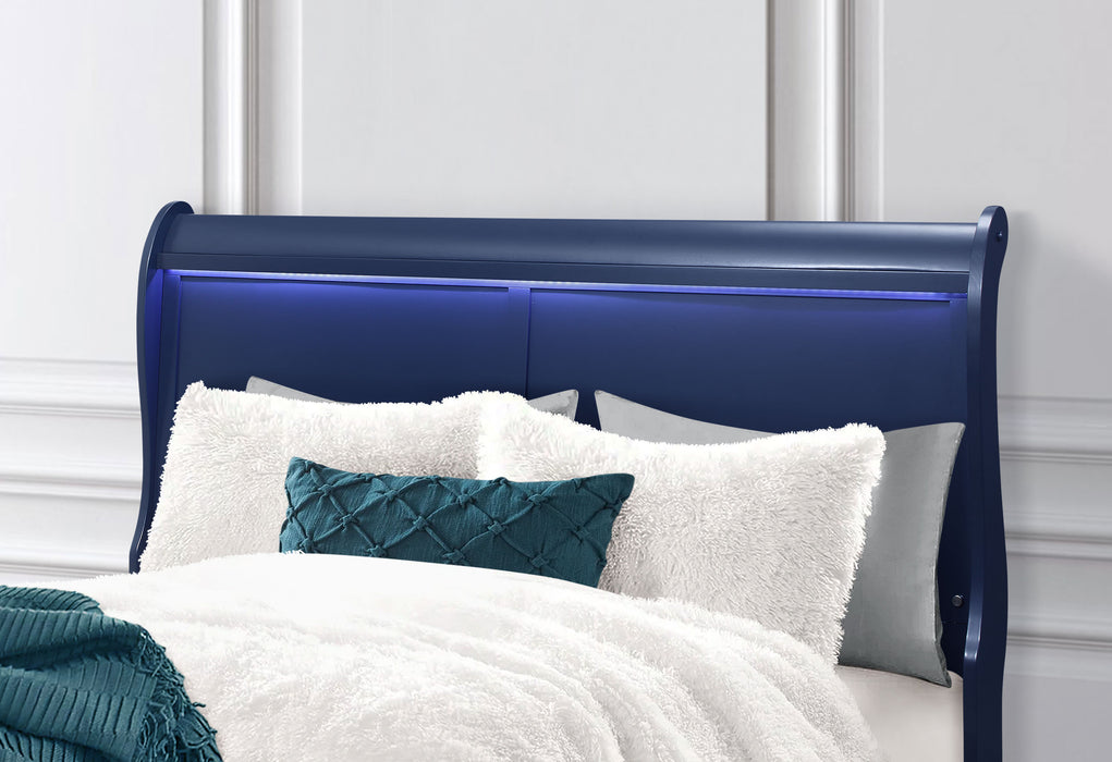 CHARLIE BLUKE QUEEN BED, DRESSER, MIRROR AND 2 NIGHTSTANDS