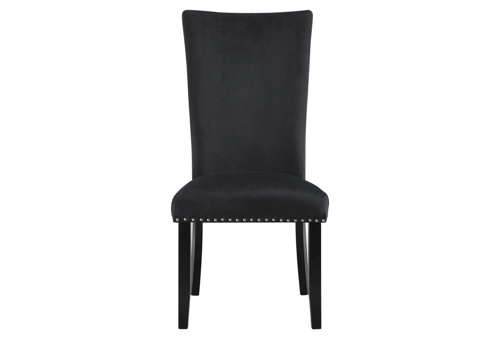 D02 DINING TABLE + 6 D03 BLACK DINING CHAIRS