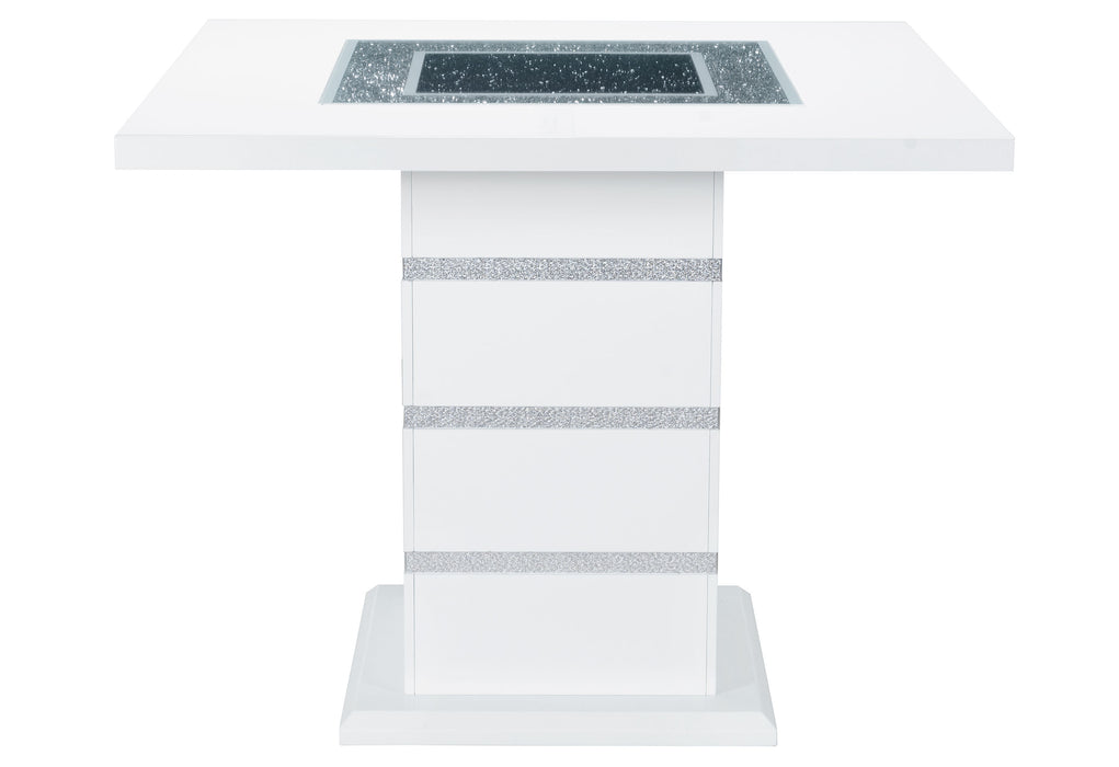 MONACO WHITE BAR TABLE + 6 MONACO BS-N