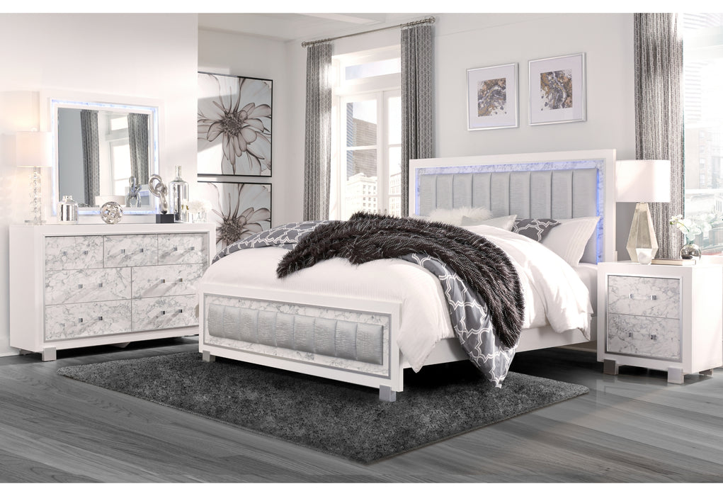SANTORINI WHITE QUEEN BED GROUP
