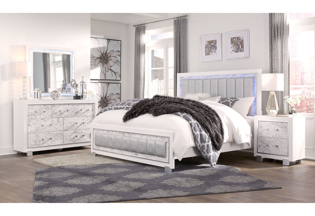SANTORINI WHITE KING BED