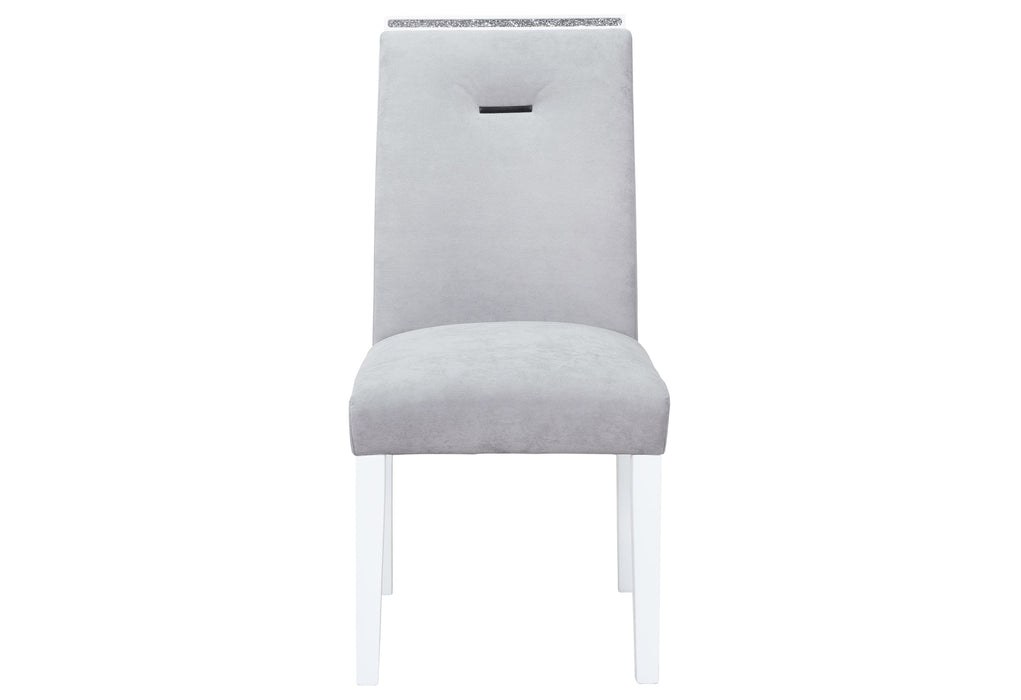MONACO WHITE DINING TABLE + 6 MONACO DINING CHAIR