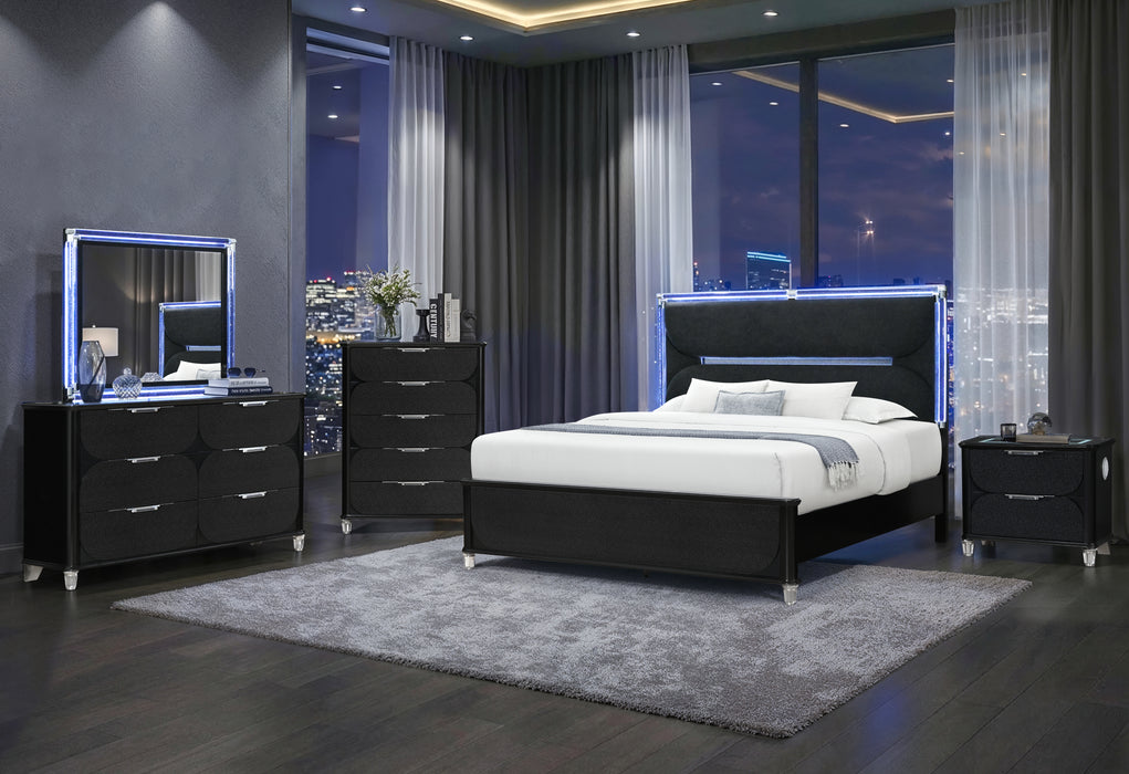 LANDO BLACK QUEEN BED GROUP