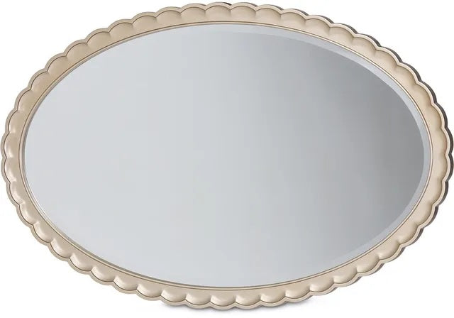 AICO Malibu Crest Oval Wall Mirror in Chardonnay 9007260-822 image
