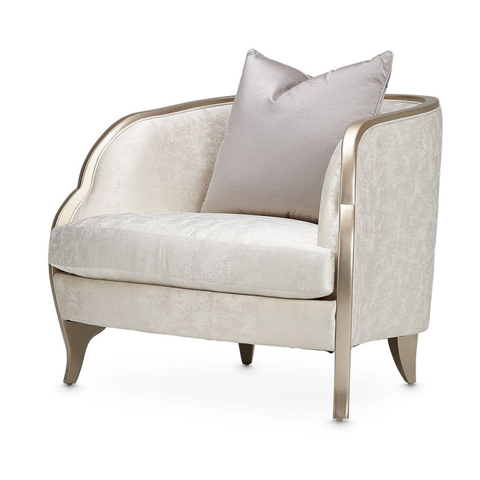 AICO Malibu Crest Chair in Chardonnay