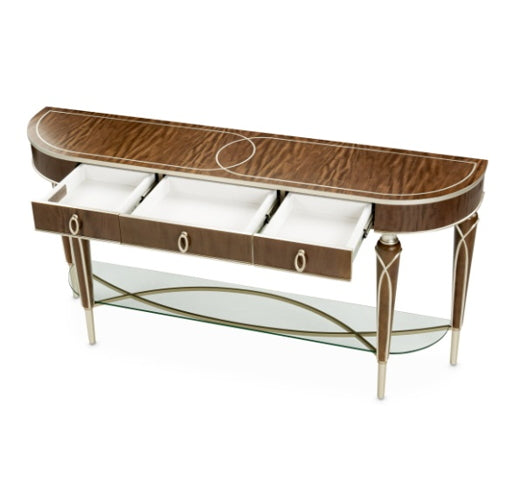 AICO Villa Cherie Console Table in Hazelnut
