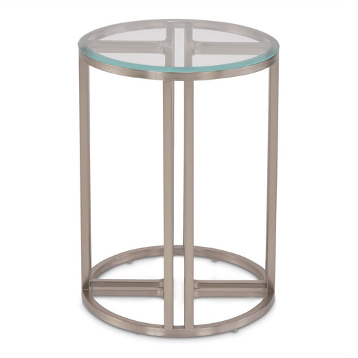 AICO Lanterna Chairside Table in Silver Mist image