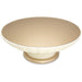 AICO La Rachelle Round Scalloped Cocktail Table with Glass in Medium Champagne image