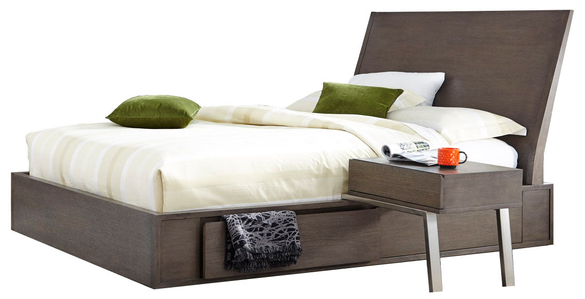 Palliser Maddox King Storage Platform Bed with 1 Nightstand in Sea Gray 112-911KN1 image