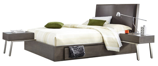 Palliser Maddox Queen Upholstered Storage Platform Bed with 2 Nightstand in Sea Gray 112-941QN2 image