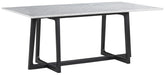 Palliser Furniture Mix and Match Dining Clara Rectangular Dining Table with Marble Top in Black 119-1580K image