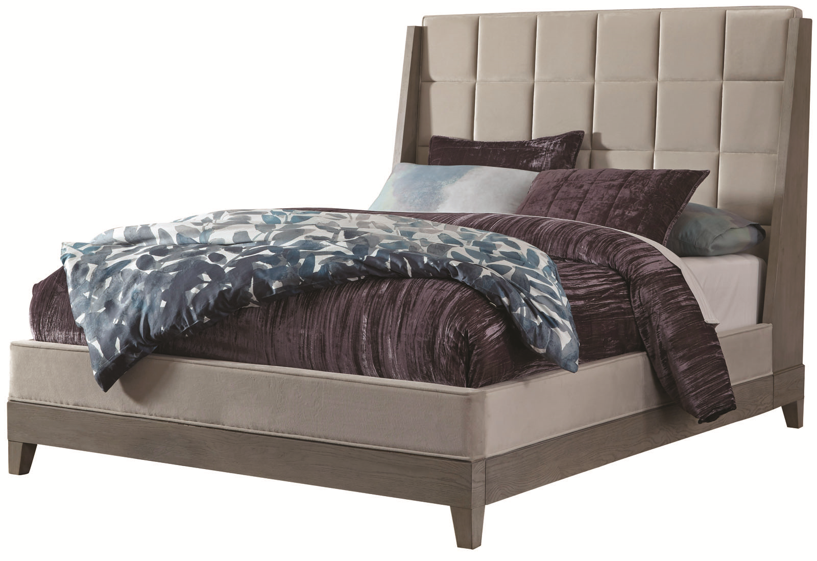 Palliser Furniture Venice Queen Upholstered Panel Bed in Silver Oak 120-921KQ image