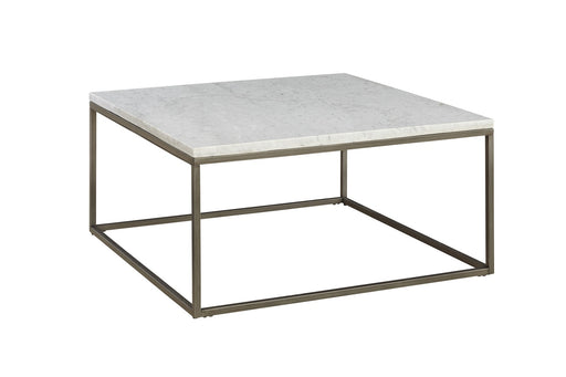 Palliser Furniture Julien Square Cocktail Table with Marble Top in Natural Steel 836-065-MBW image