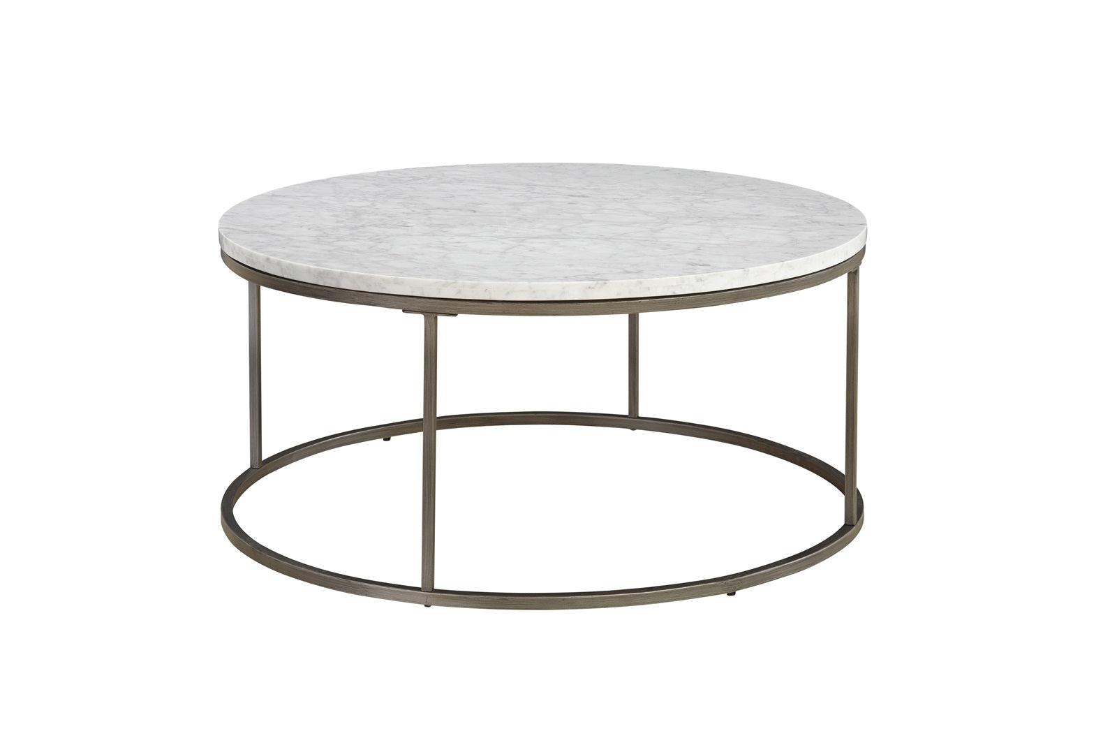 Palliser Furniture Julien Round Cocktail Table with Marble Top in Natural Steel 836-075-MBW image