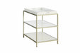 Palliser Delany Rectangular End Table with Tray in Ivory/ Champagne 860-030 image