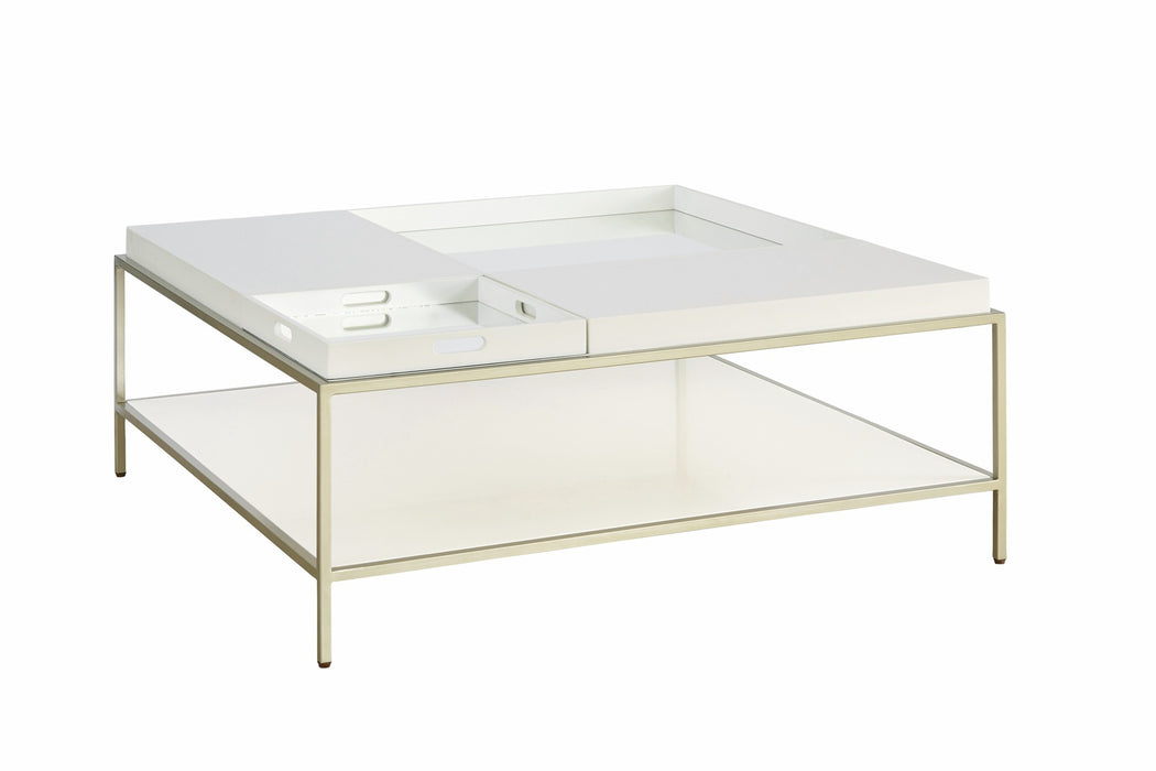 Palliser Delany Square Cocktail Table in Ivory/ Champagne 860-060 image