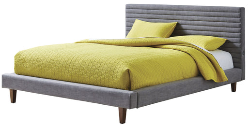 Palliser Furniture Channel Queen Upholstered Platform Bed in Dark Gray 936-941KQ image