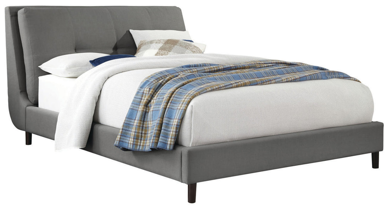 Palliser Furniture Skylar Queen Upholstered Platform Bed in Dark Gray 938-941KQ image