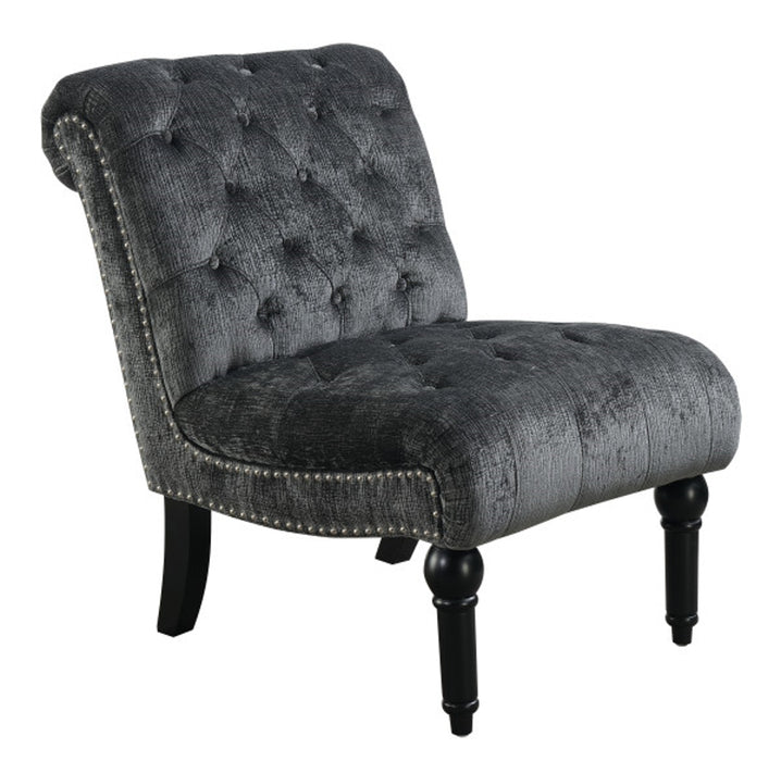 Emerald Home Hutton II Armless Accent Chair in Bliss Charcoal U3164-15-53