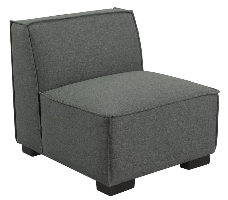 Emerald Home Lonnie Armless Chair in Gray Cinder U4331-15-03