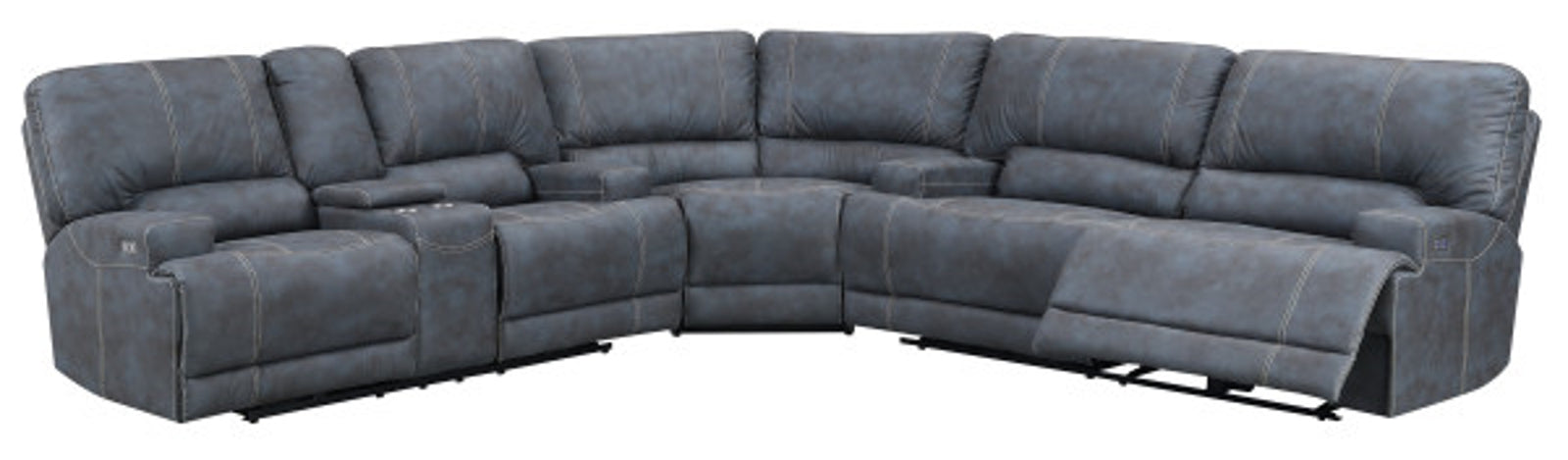 Emerald Home Furnishings Highland 3pc Sectional Sofa in Gray
